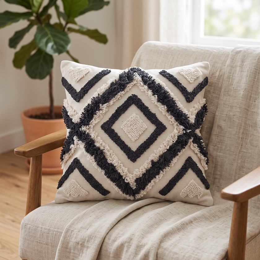 Handmade Cushion – 50 × 50 cm – S419 — lifestyle photo