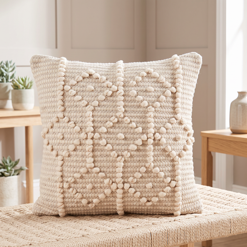 Handmade Cushion – 50 × 50 cm – S420 — lifestyle photo