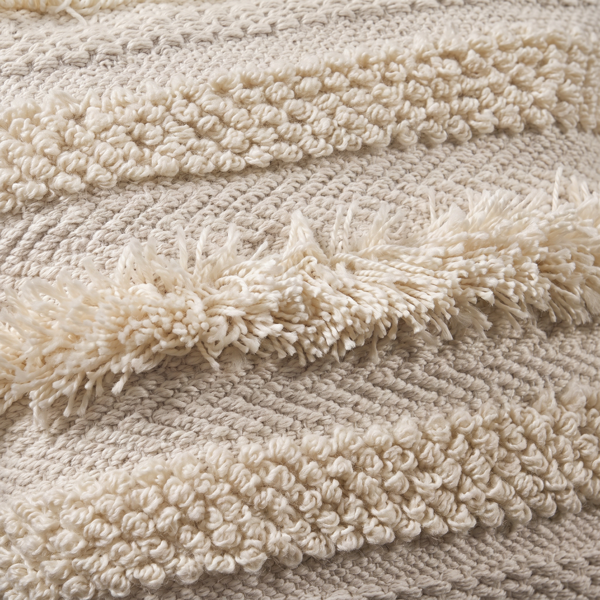 Handmade Cushion – 50 × 50 cm – S421 — woven texture close-up