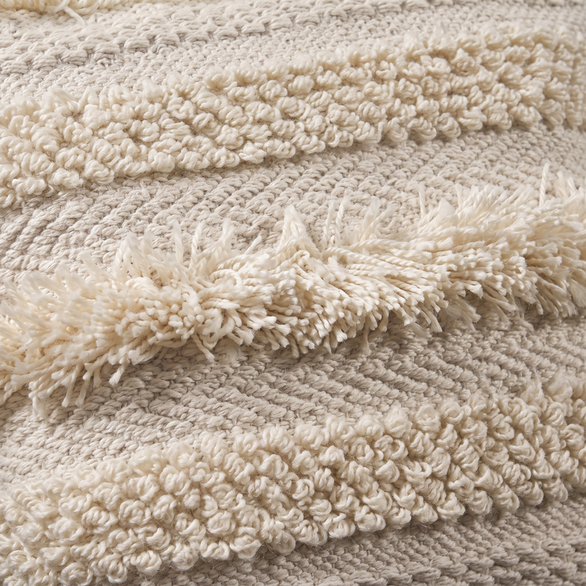 Handmade Cushion – 50 × 50 cm – S421 — woven texture close-up