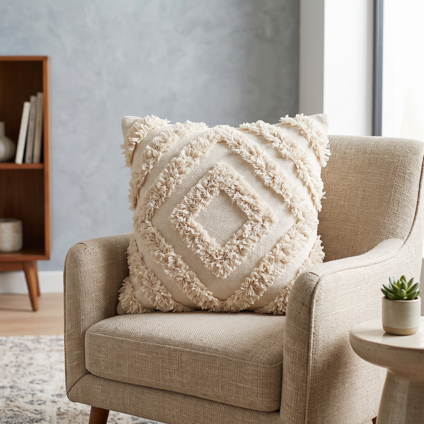Handmade Cushion – 50 × 50 cm – S422 — lifestyle photo