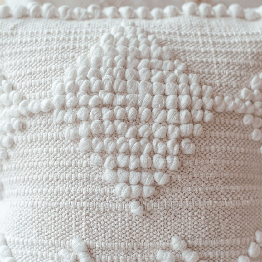 Handmade Cushion – 50 × 50 cm – S423 — woven texture close-up