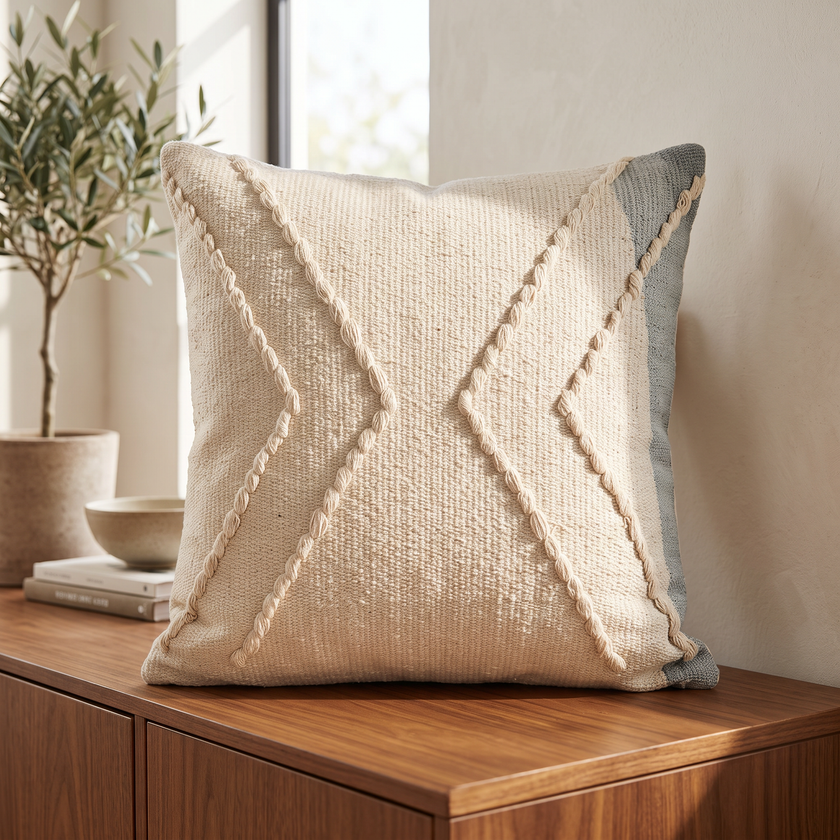 Handmade Cushion – 50 × 50 cm – S425 — lifestyle photo