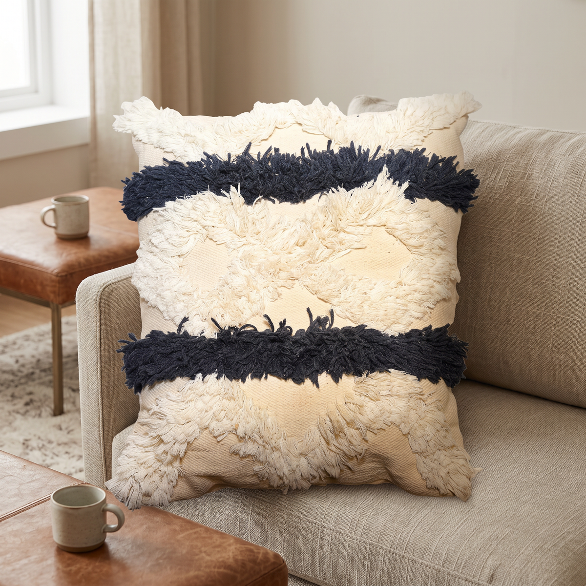 Handmade Cushion – 50 × 50 cm – S428 — lifestyle photo