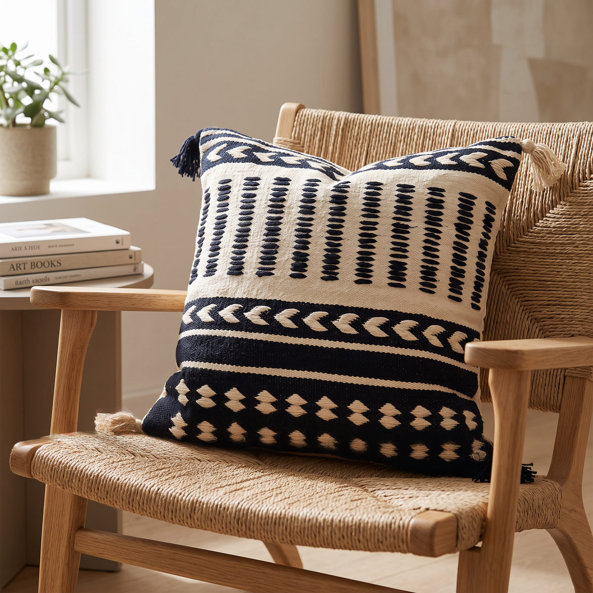 Handmade Cushion – 50 × 50 cm – S429 — lifestyle photo