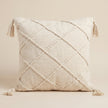 Handmade Cushion – 50 × 50 cm – S433 — light beige studio photo