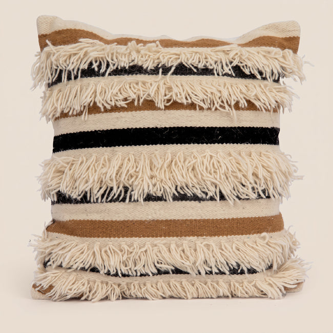 Handmade Cushion – 50 × 50 cm – S435 — light beige studio photo