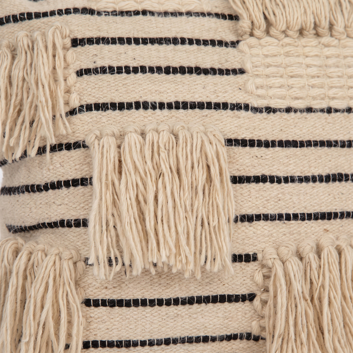 Handmade Cushion – 50 × 50 cm – S436 — woven texture close-up