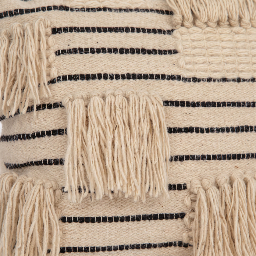 Handmade Cushion – 50 × 50 cm – S436 — woven texture close-up