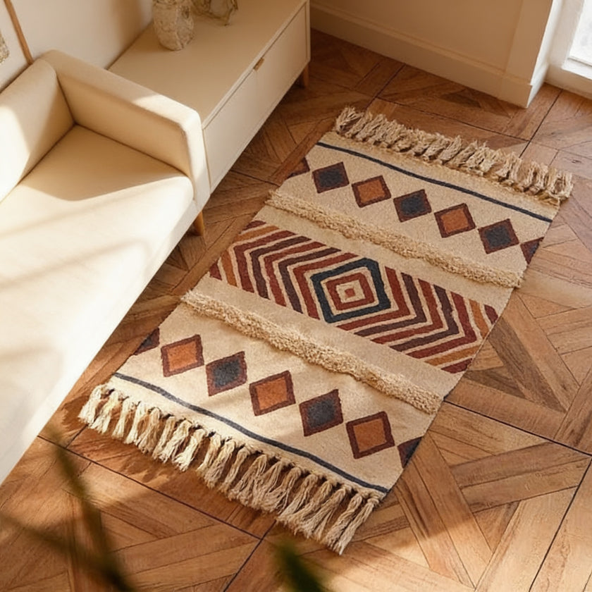 S46 handmade kilim rug — lifestyle view