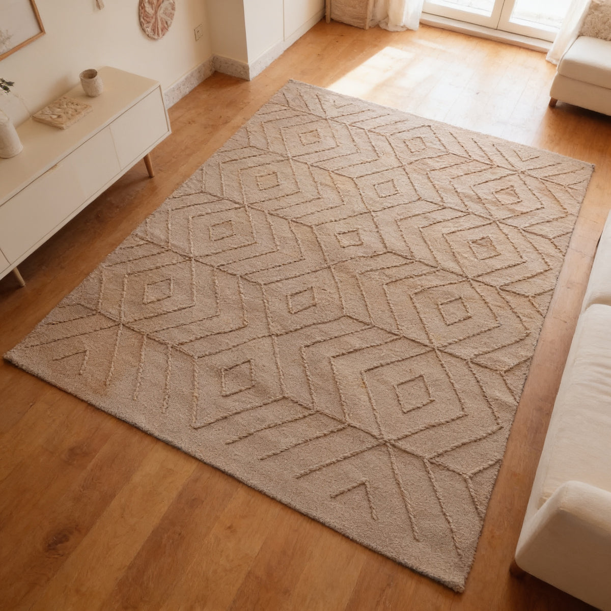 S5 handmade kilim rug — lifestyle view