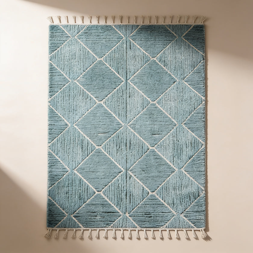 S52 handmade kilim rug — studio view