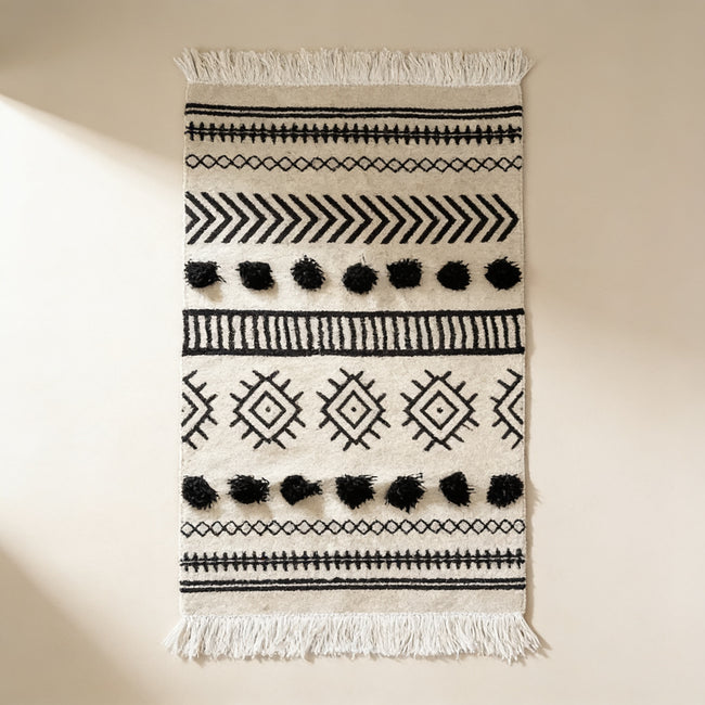 S55 handmade kilim rug — studio view