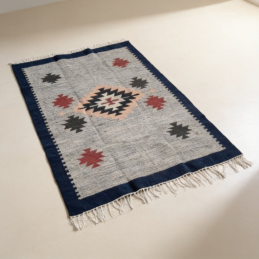 S59 handmade kilim rug — studio view