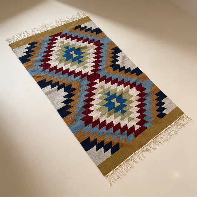 S60 handmade kilim rug — studio view