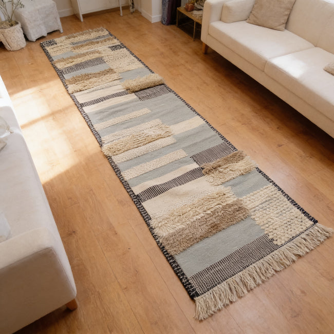 S66 handmade kilim rug — lifestyle view