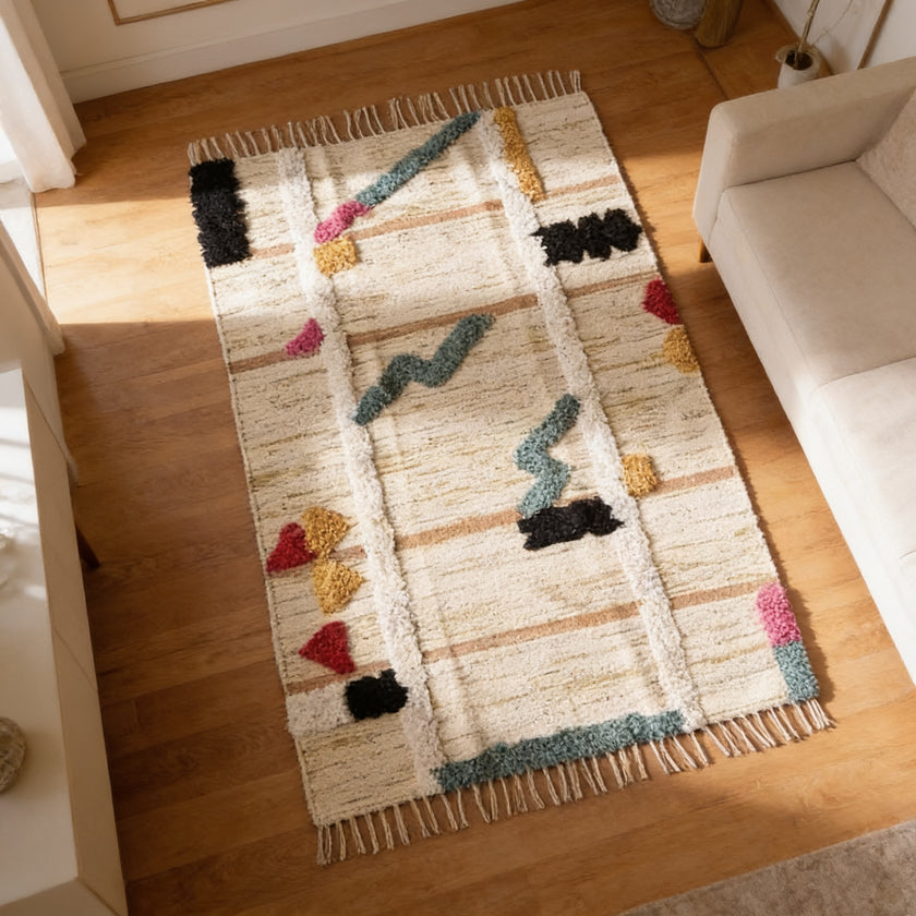 S71 handmade kilim rug — lifestyle view