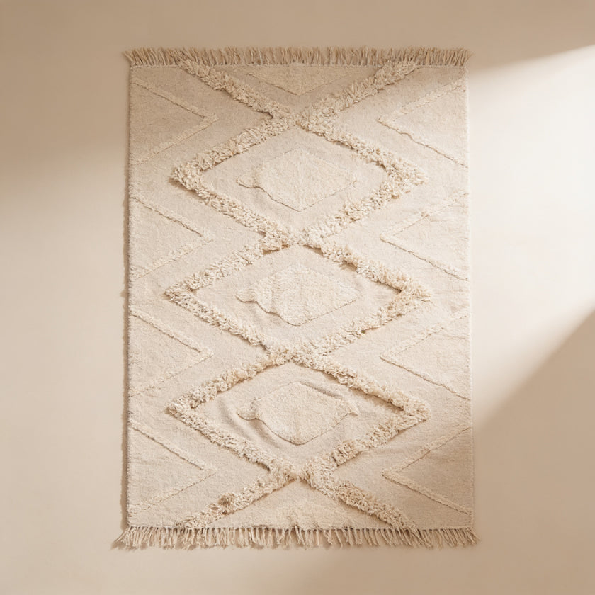 S72 handmade kilim rug — studio view