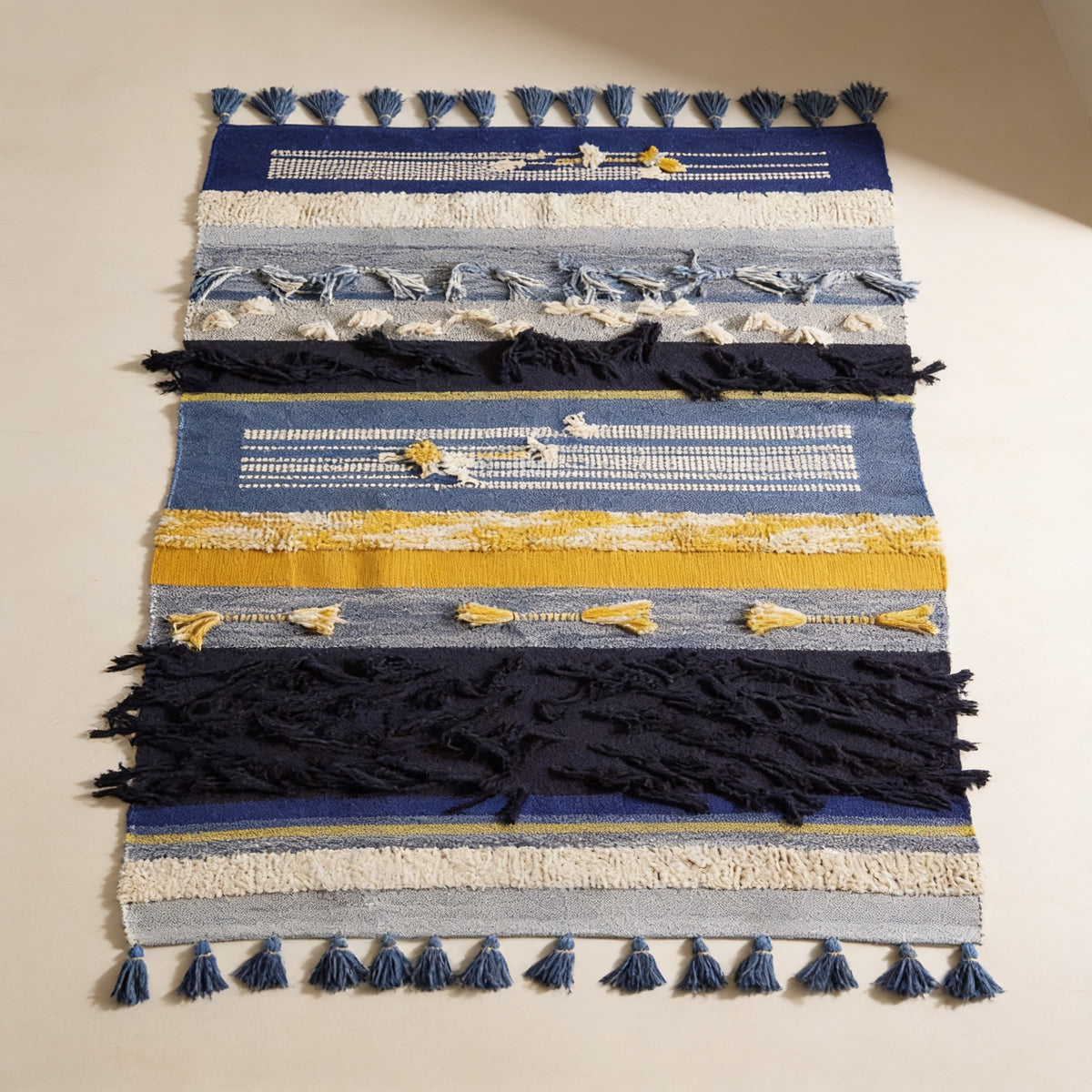 S73 handmade kilim rug — studio view