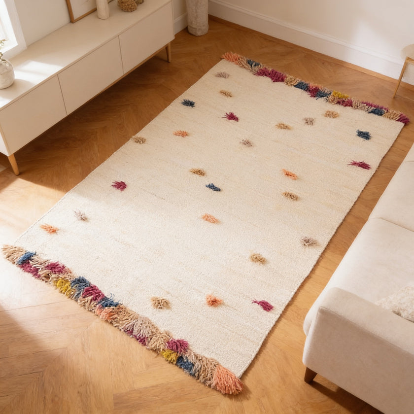 S76 handmade kilim rug — lifestyle view