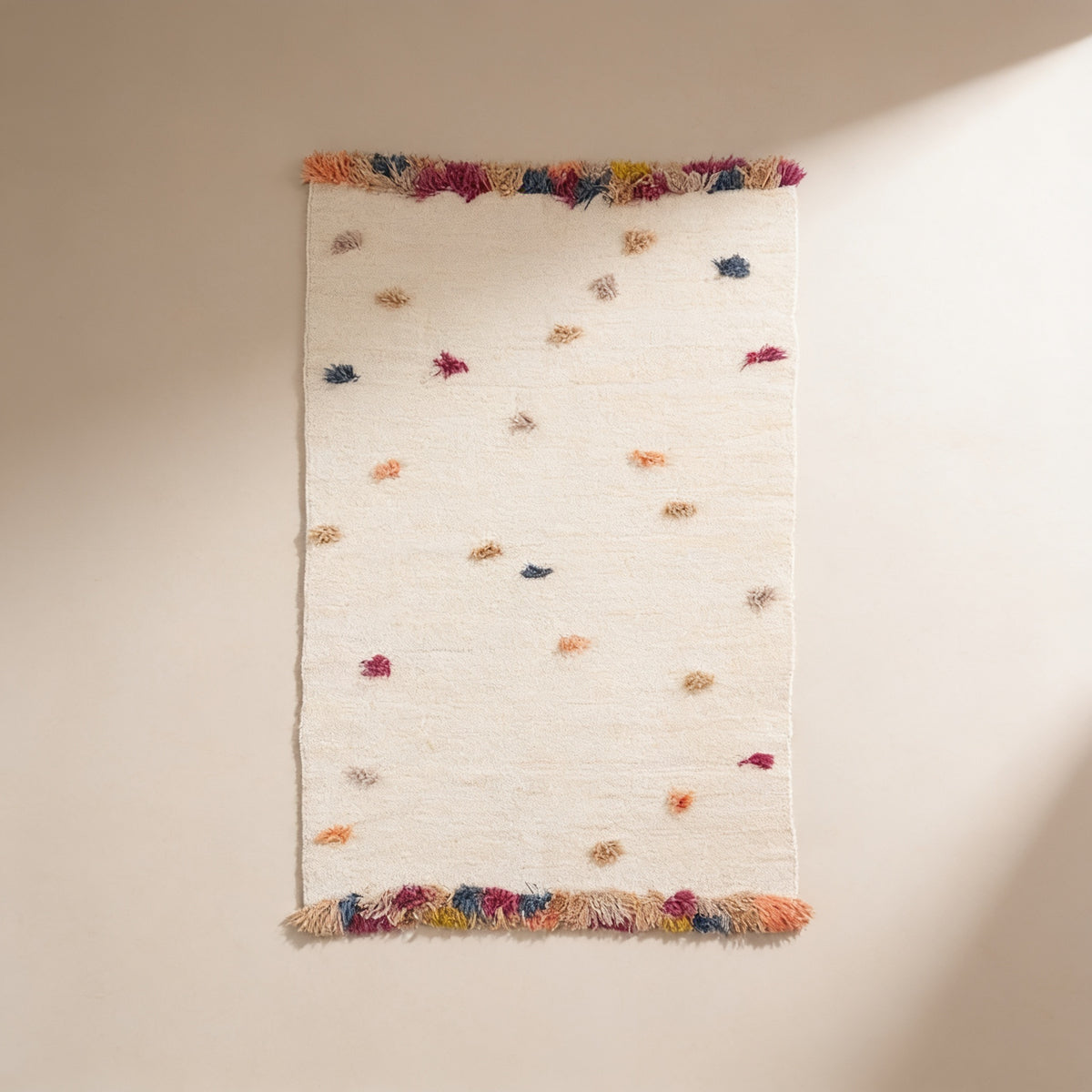 S76 handmade kilim rug — studio view