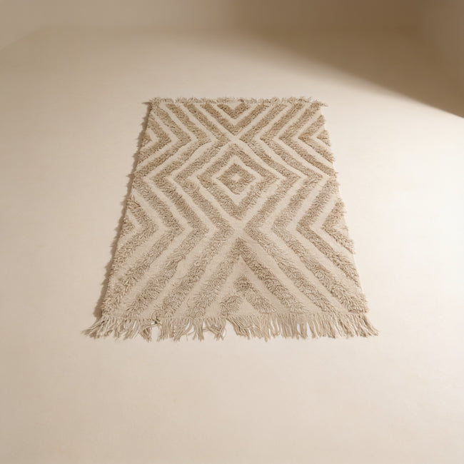 S77 handmade kilim rug — studio view