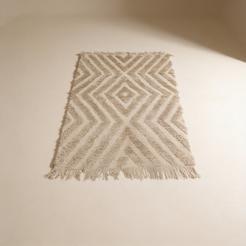 S77 handmade kilim rug — studio view