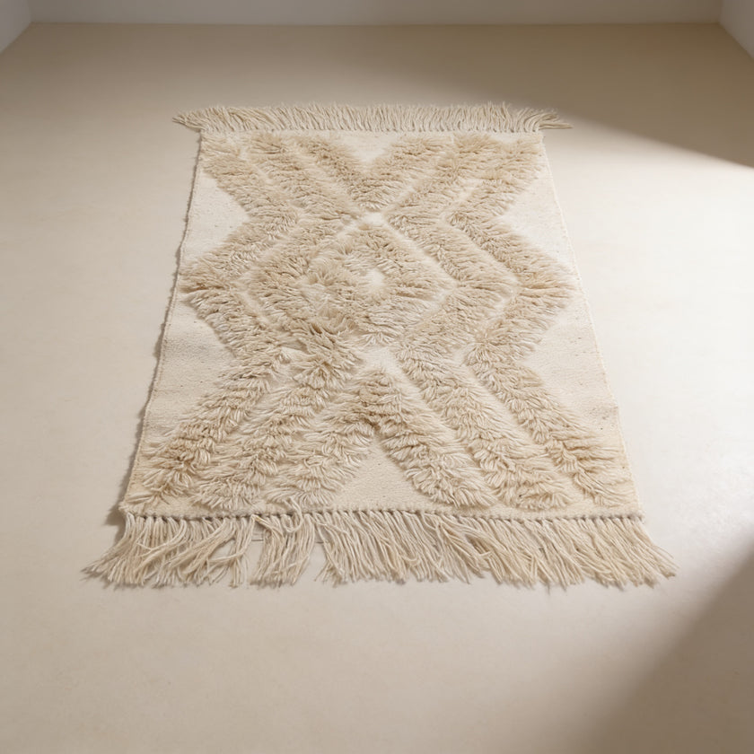 S80 handmade kilim rug — studio view