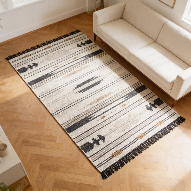 S83 handmade kilim rug — lifestyle view