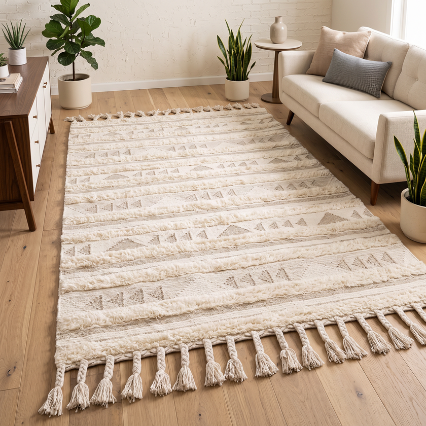 S87 handmade kilim rug — lifestyle view