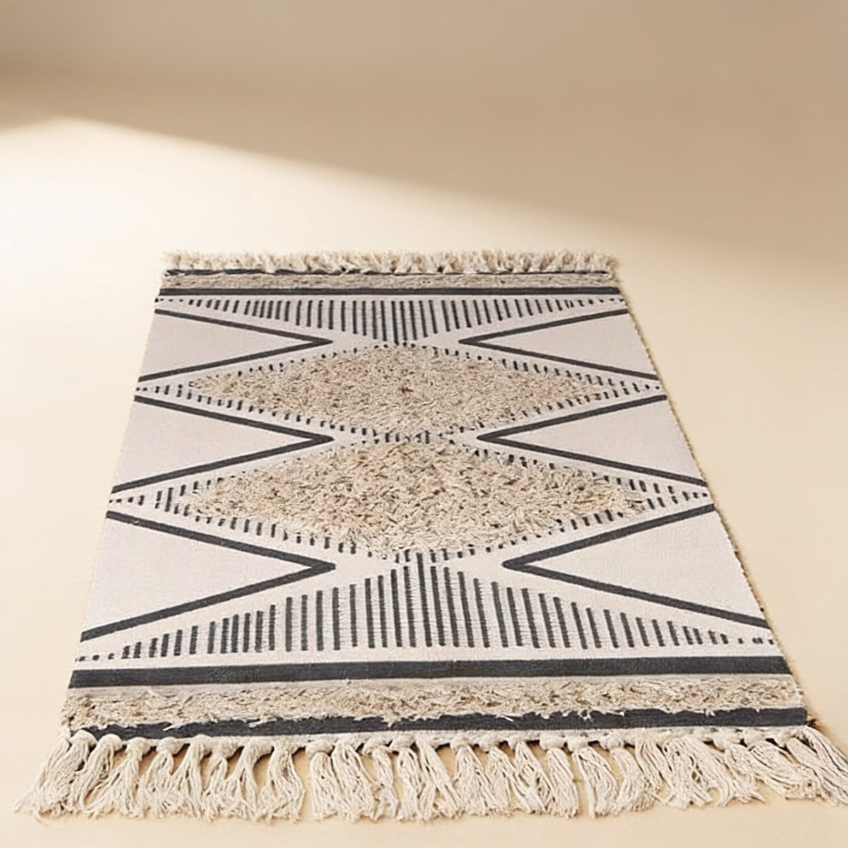 S89 handmade kilim rug — studio view