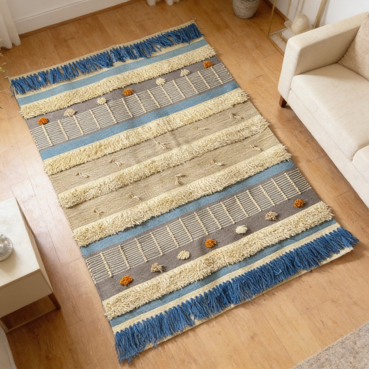 S9 handmade kilim rug — lifestyle view