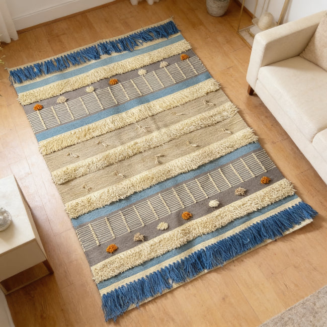 S9 handmade kilim rug — lifestyle view