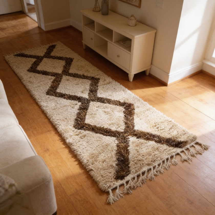 S91 handmade kilim rug — lifestyle view