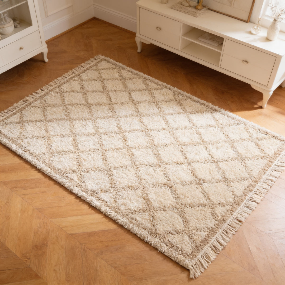 S93 handmade kilim rug — lifestyle view