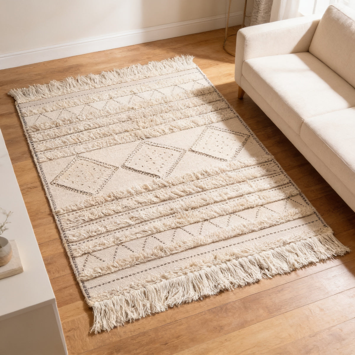 S95 handmade kilim rug — lifestyle view