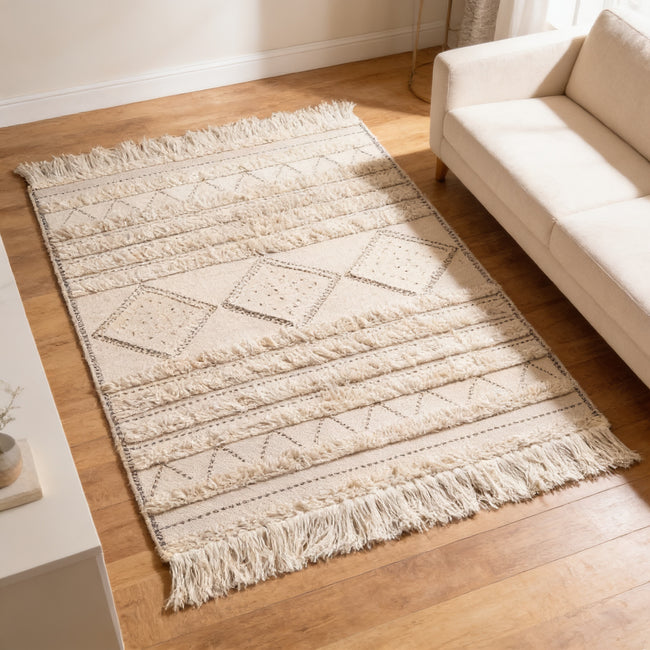 S95 handmade kilim rug — lifestyle view