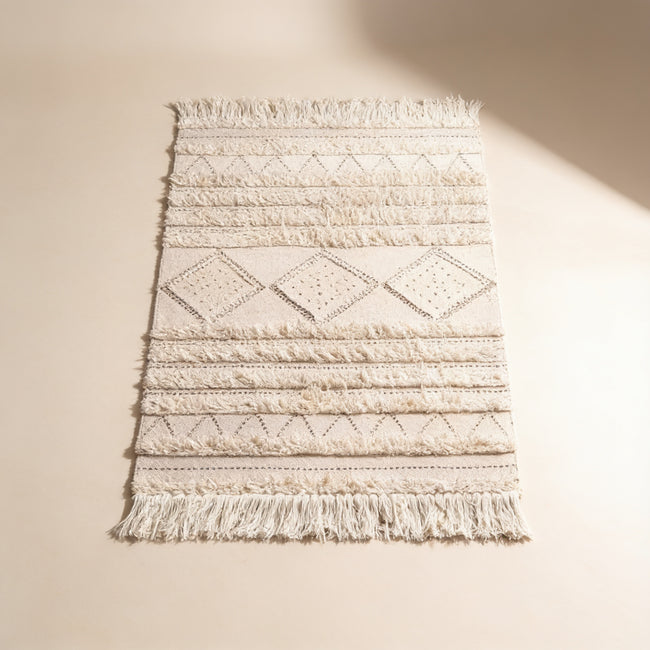 S95 handmade kilim rug — studio view
