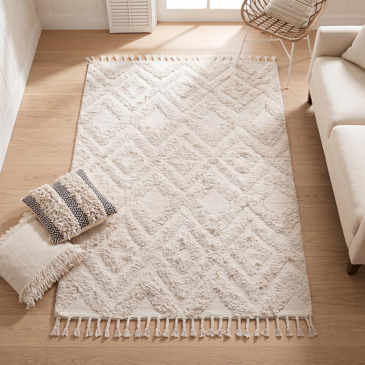 S96 handmade kilim rug — lifestyle view