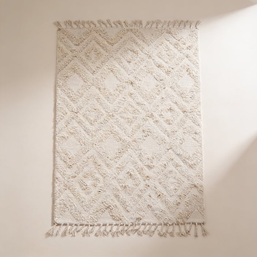 S96 handmade kilim rug — studio view