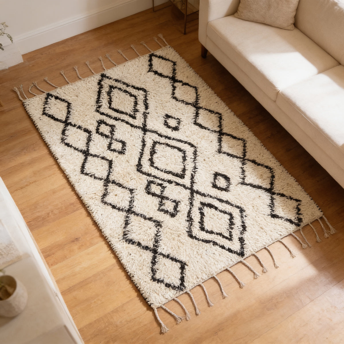 S98 handmade kilim rug — lifestyle view