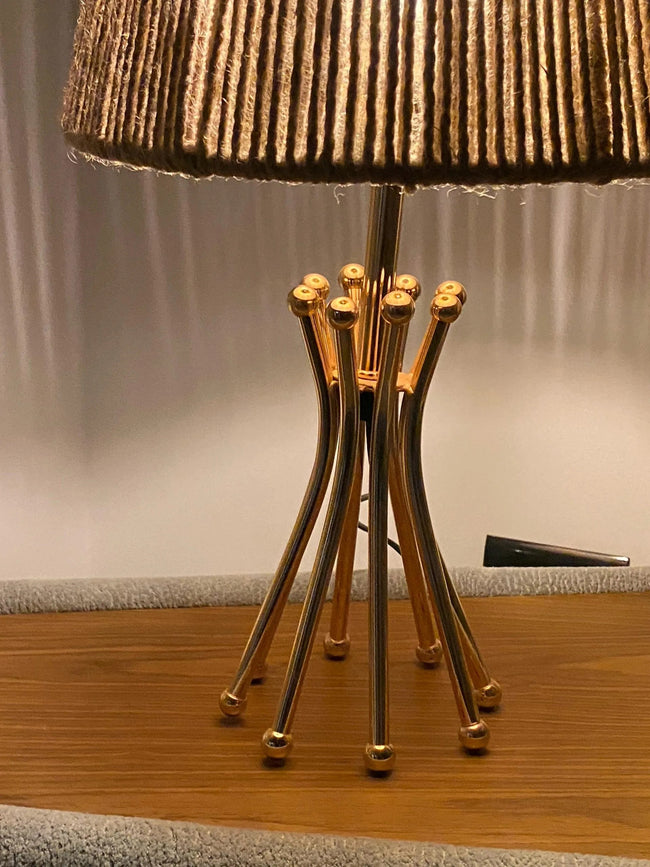 Burlap Boho Table Lamp 004
