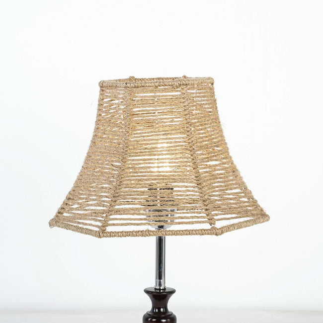 Burlap Boho Table Lamp 010