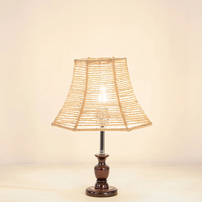 Burlap Boho Table Lamp 010