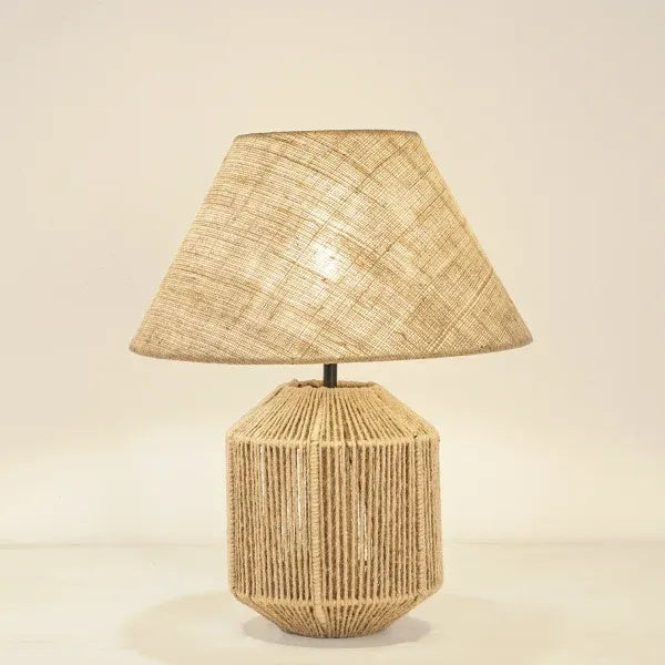 Burlap Boho Table Lamp 013