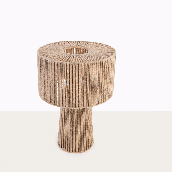 Burlap Boho Table Lamp 019