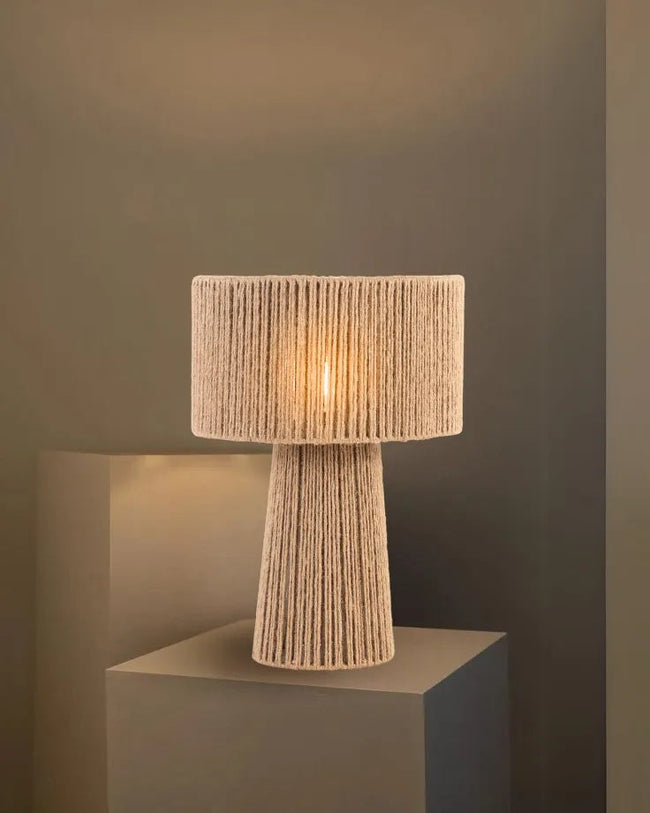 Burlap Boho Table Lamp 019