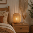 Burlap Boho Table Lamp 026