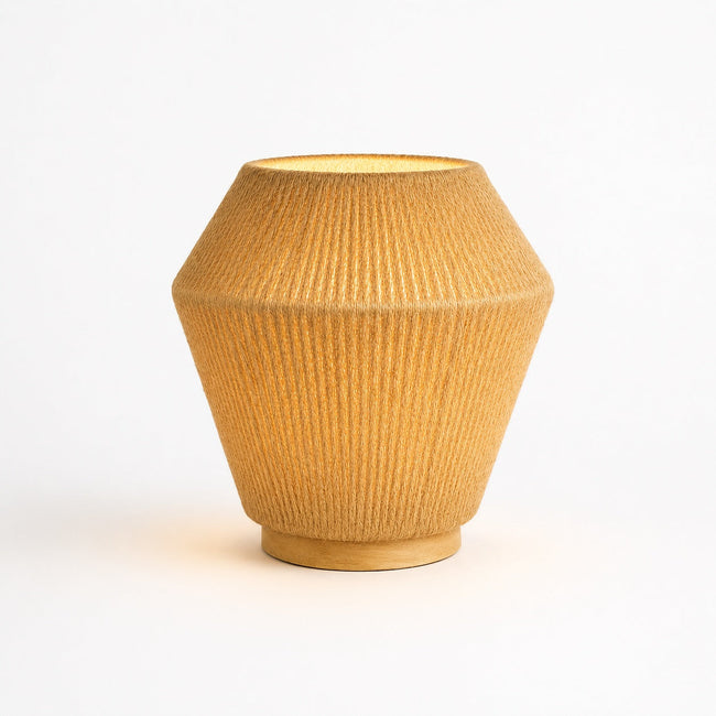 Burlap Boho Table Lamp 028