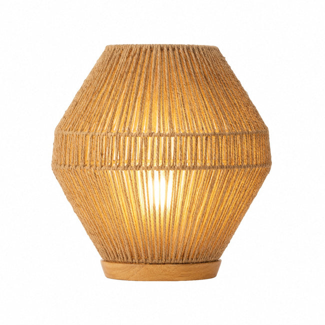 Burlap Boho Table Lamp 032